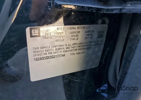 2016 Cadillac Cts Luxury Collection from USA, damaged, VIN 1G6AX5SX5G0173744